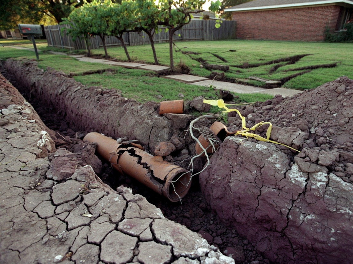 Signs of Sewer Line Damage from Grapevine Clay Soil