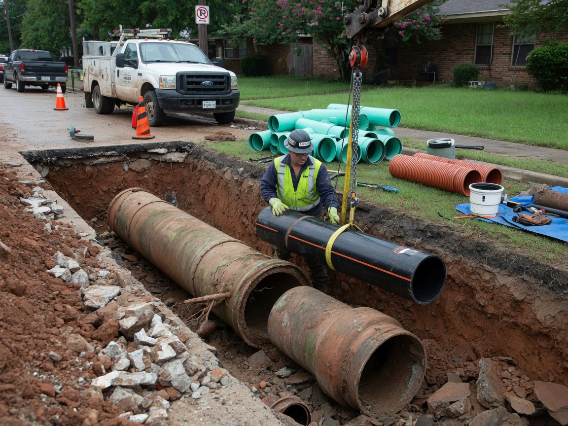 Old Sewer Pipe Replacement Options in Grapevine