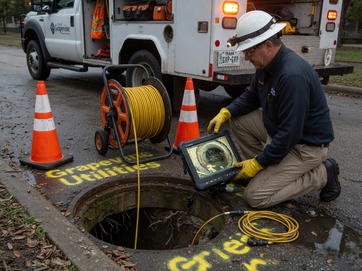 Sewer Camera Inspection in Grapevine