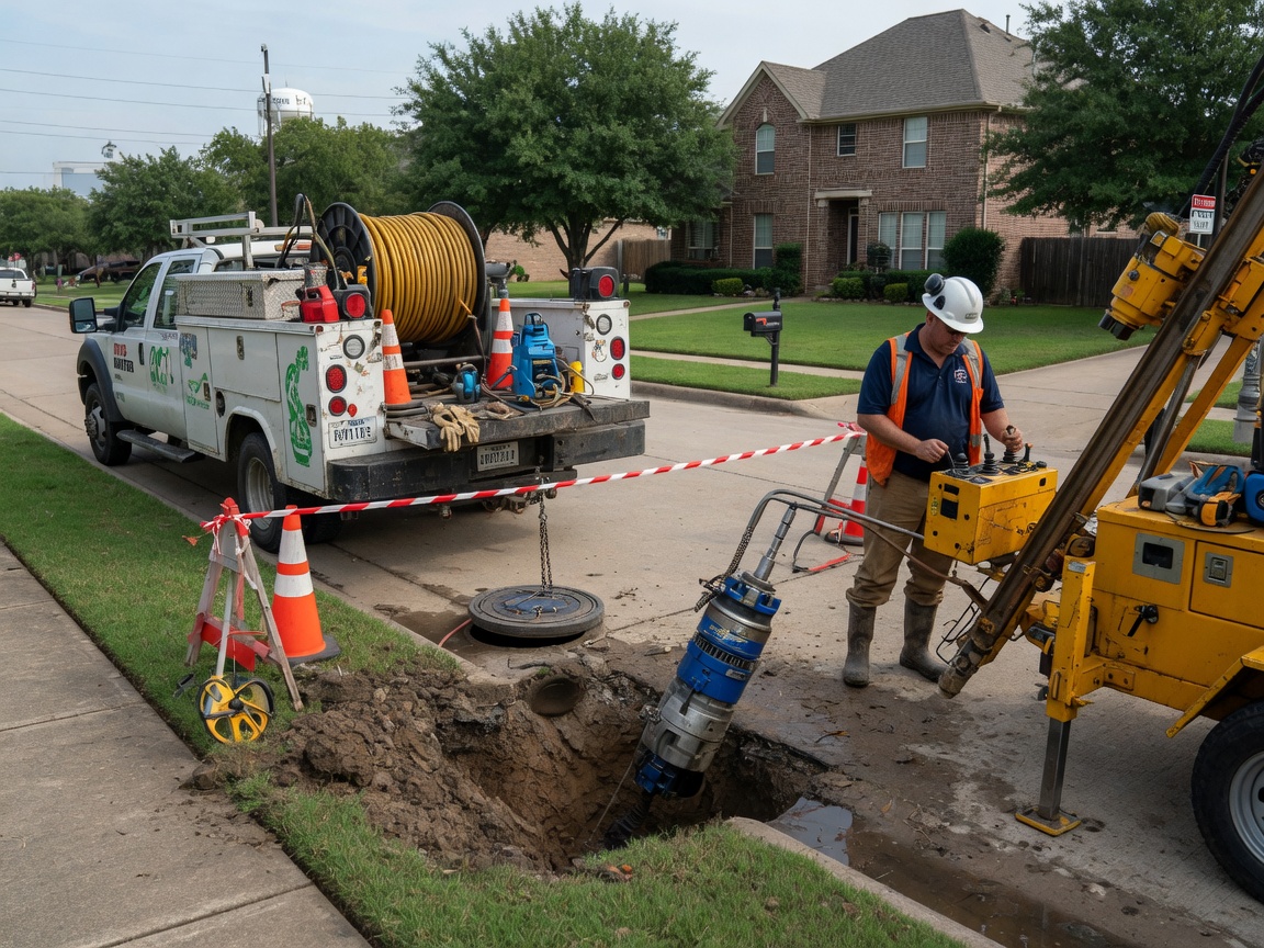 Trenchless Sewer Line Replacement Colleyville TX in Grapevine